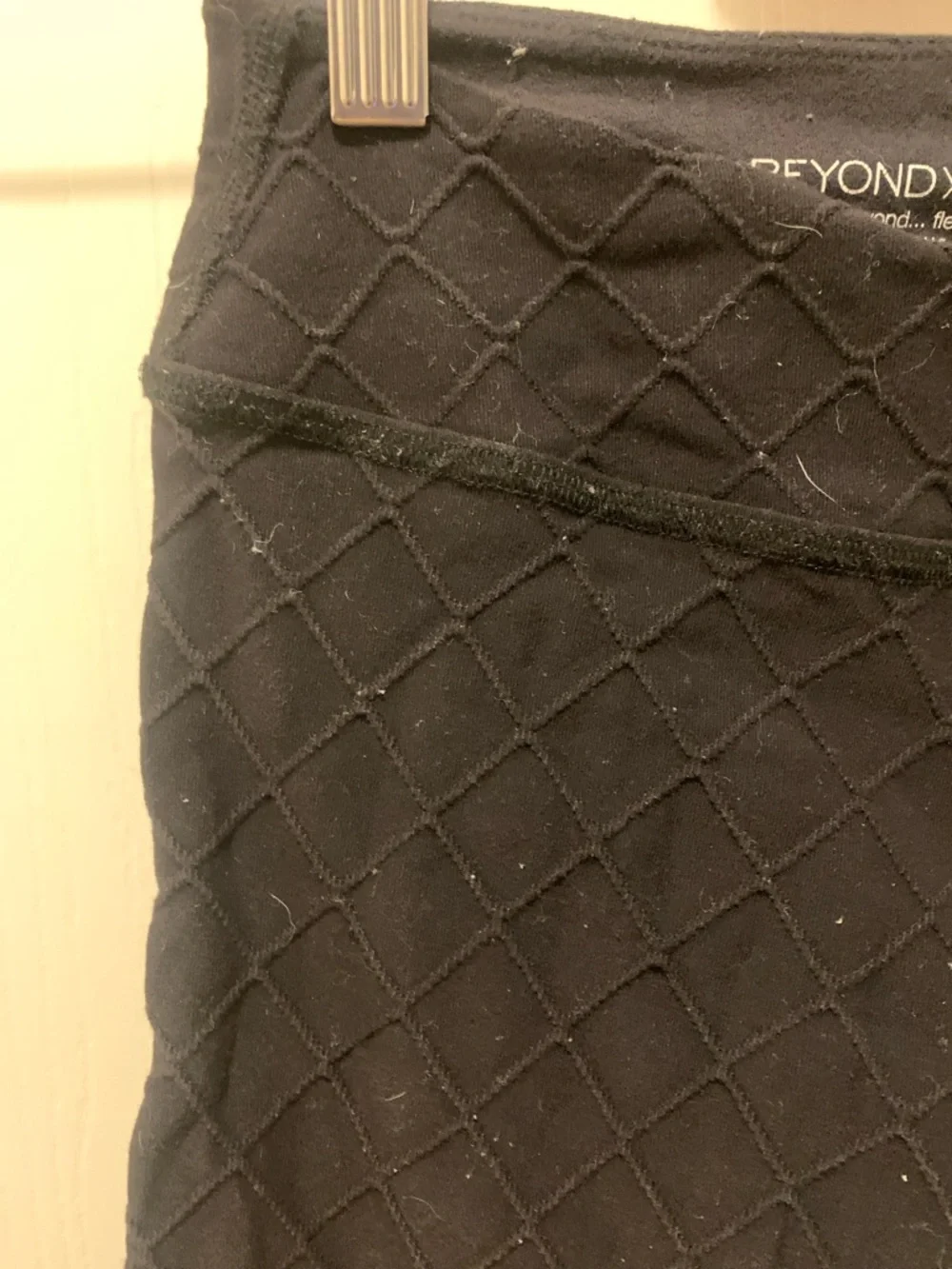 Beyond Yoga Kids Black Quilted Capri Leggings - Cozy Stretch